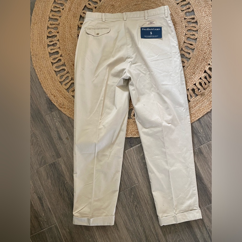 Polo Ralph Lauren Classic Chino Pleated Front The Hammond Pant NWT 38/32 - Picture 5 of 9